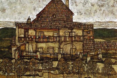 Haus mit Schindeln von Egon Schiele